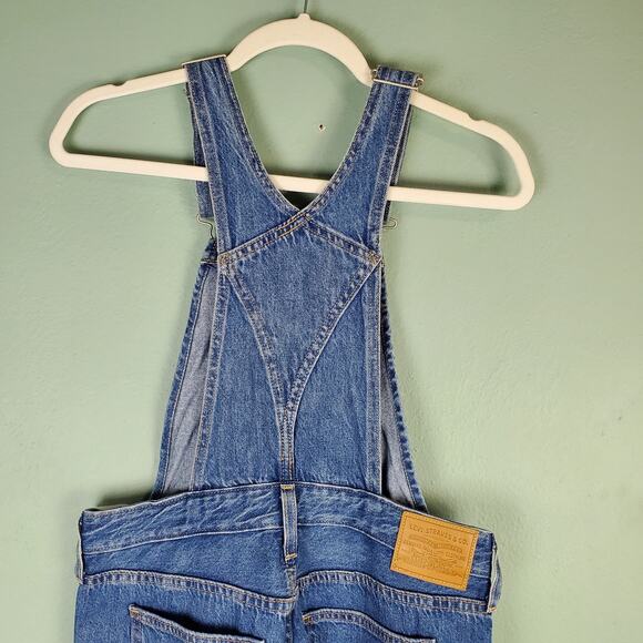 Levi's Premium Original Overalls Bottom End Medium Wash Size Small - Picture 5 of 11